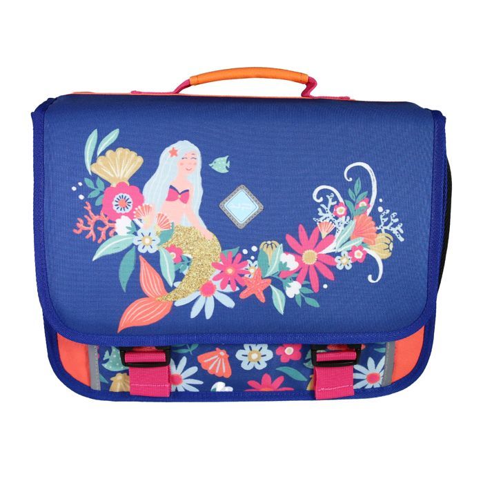 Bodypack - Cartable Sirène 38cm - Fille - 2 Compartiments + Poche - Dos et Bretelles Matelassés - 34x39x20cm - Polyester -...