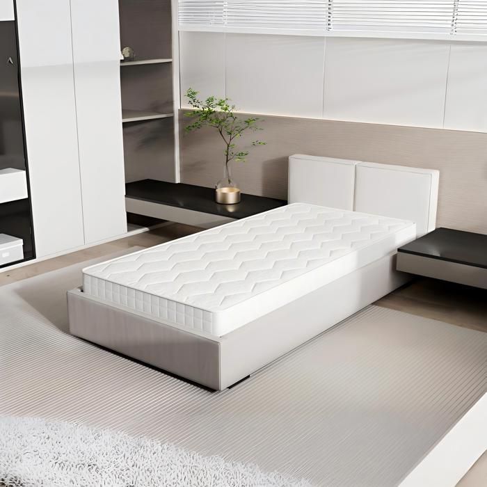 Set di 2 materassi in schiuma, 90x200 cm, spessore 10 cm.