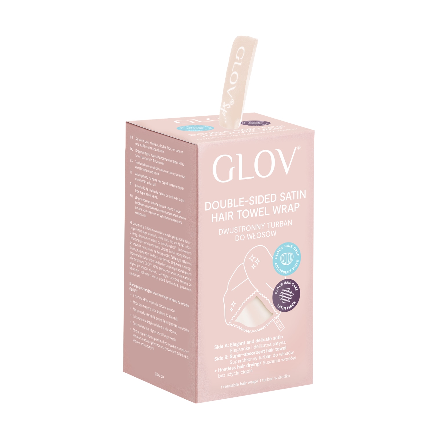 GLOV Handtuch Doppelseitiges Satin-Haarhandtuch - 1 Stück