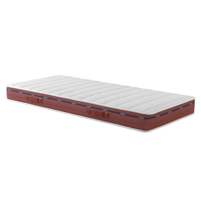 100% latex relaxation mattress, bed base and legs set, Twilight 500 - SOMEO 80x200 - Natural wood - 7-year guarantee - Someo