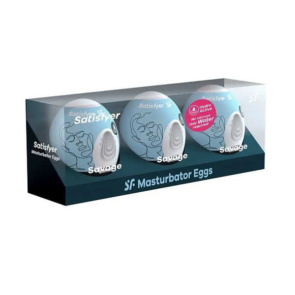 Satisfyer Masturbator Egg 3-częściowy Set Savage