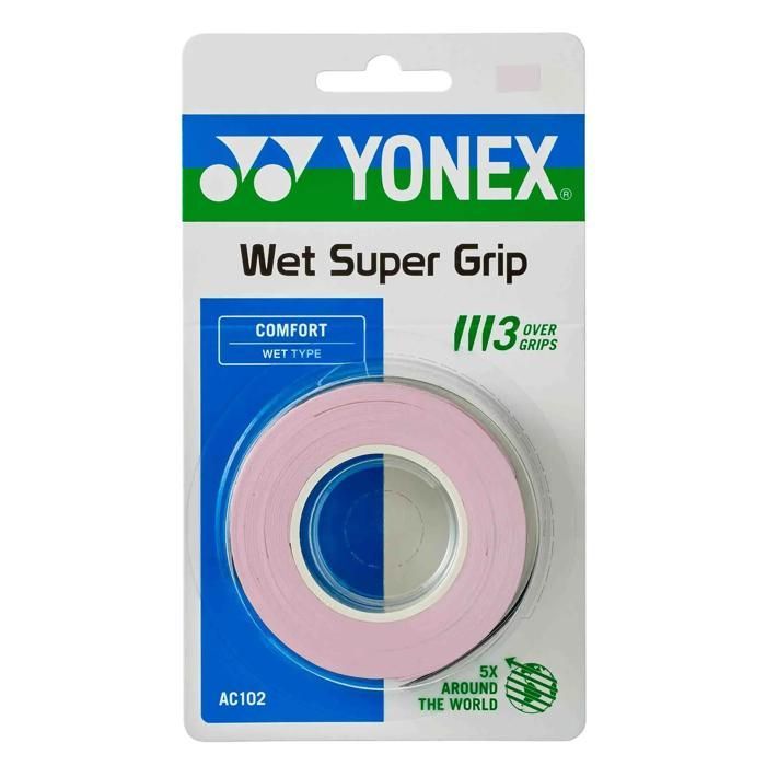 Empuñadura de squash Yonex AC102 color lila pálido