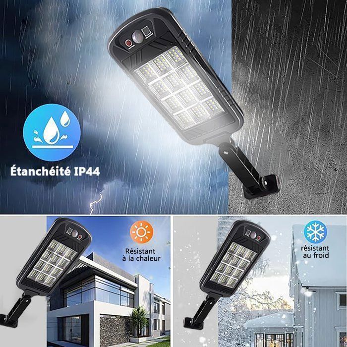 Applique extérieure , avec panneau solaire, détecteur de mouvement, 3 modes, étanchéité IP44, pour mur extérieur, rue