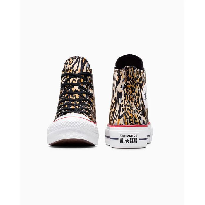 Baskets Converse Chuck Taylor All Star Lift Platform Leopard, Marron, Mixte