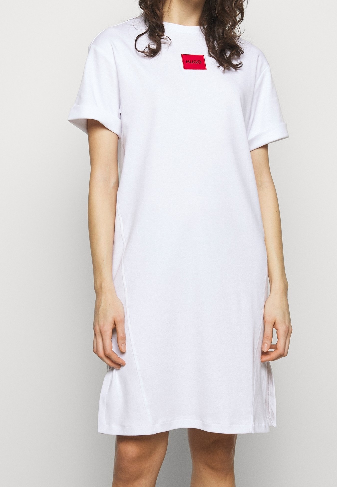 HUGO Jersey jurk - wit