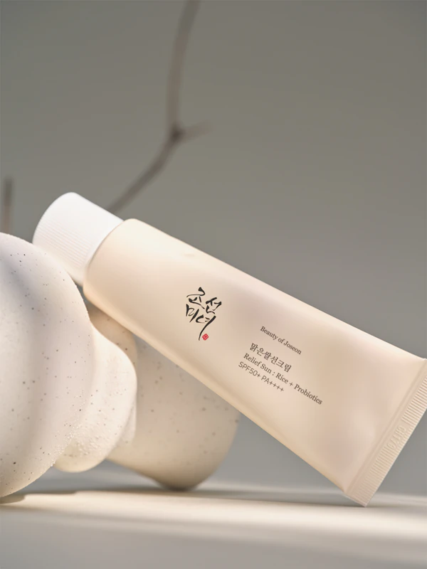 Creme facial protetor Beauty of Joseon Relief Sun Rice + Probiotics com probióticos