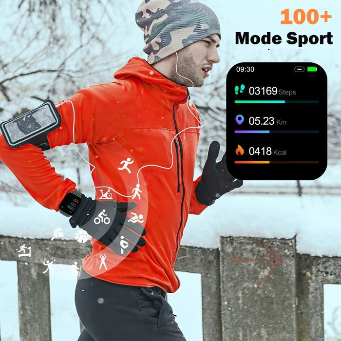 Men's Bluetooth Smartwatch with 1.85