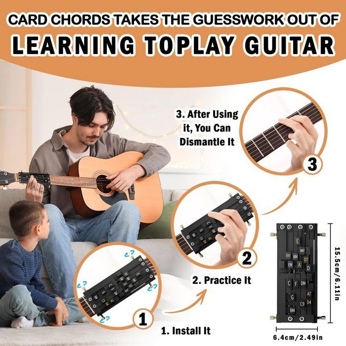 Set di accordatori per chitarra, strumento per premere accordi, attrezzo per allenare gli accordi, accessori per chitarra