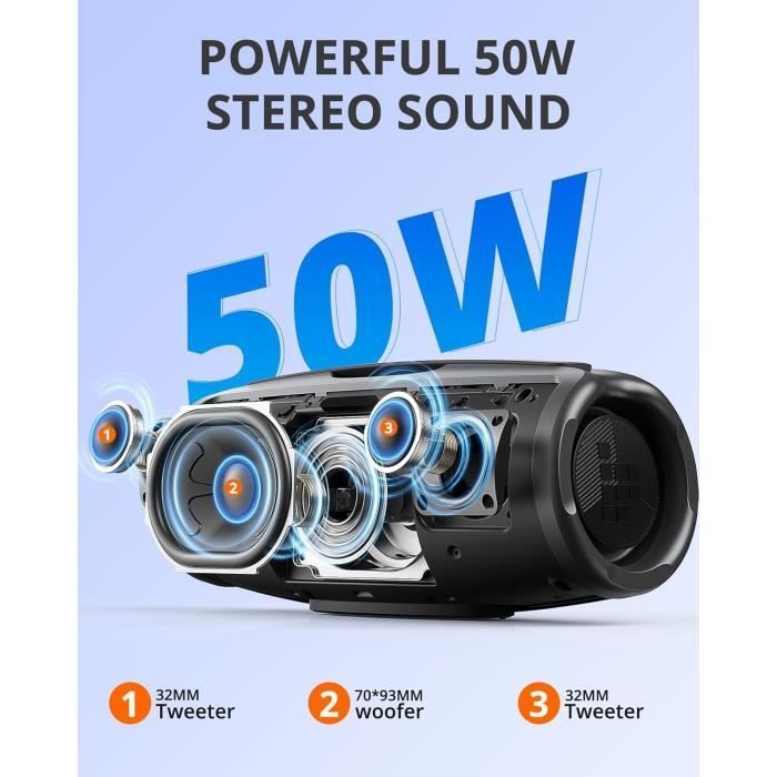 Draagbare Bluetooth-luidspreker - TRONSMART - Mirtune S100 - 50W - IPX7 - 20 uur batterijduur