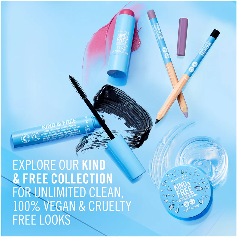 Rimmel Kind & Free, cosmético multifuncional para olhos, lábios e rosto.