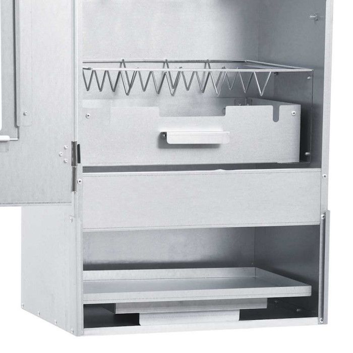 Horno ahumador vidaXL BBQ con 1 kg de virutas de madera, 44,5 x 29 x 83 cm.