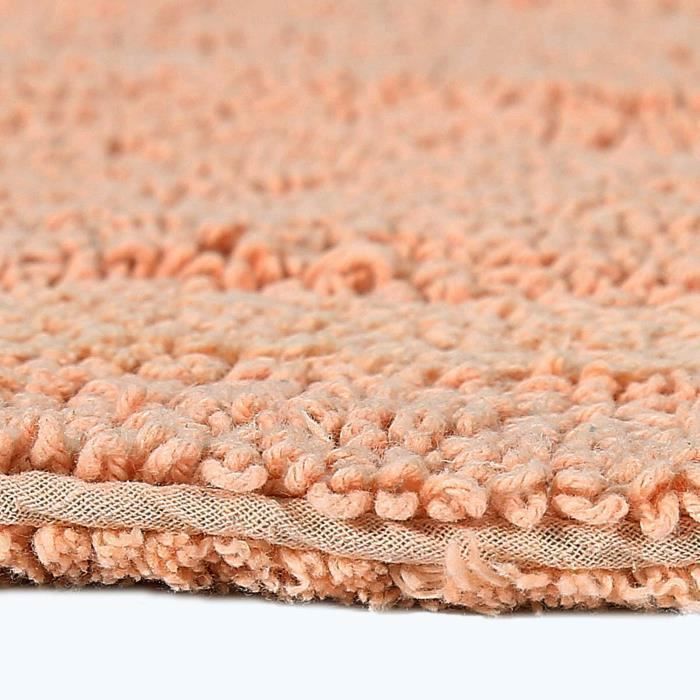 Cotton bath mat, 50 x 80 cm - Peach