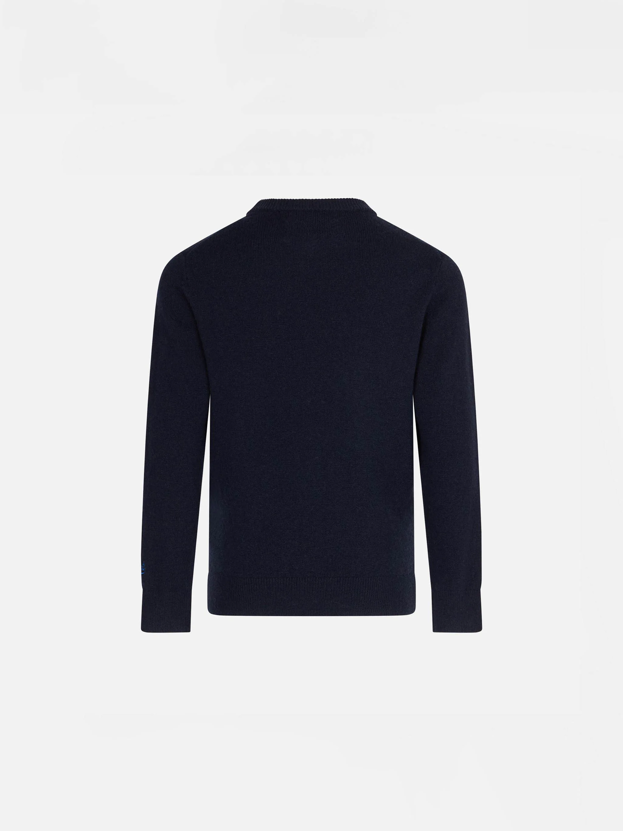 Maglione da bambino blu navy con stampa jacquard Cortina