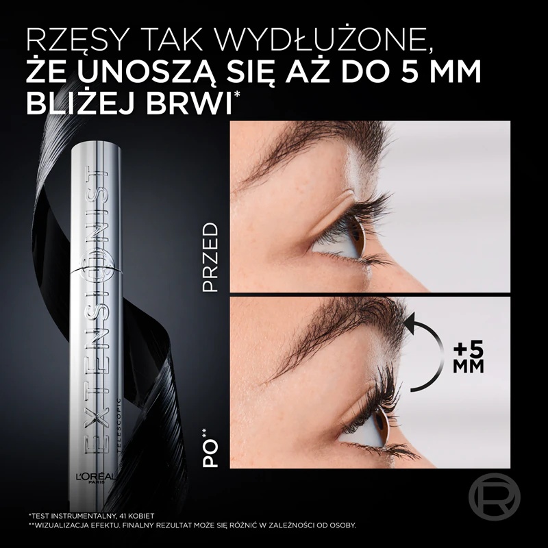 Maskara L'Oréal Paris Telescopic Extensionist, ki podaljša, poveča volumen in privije trepalnice.