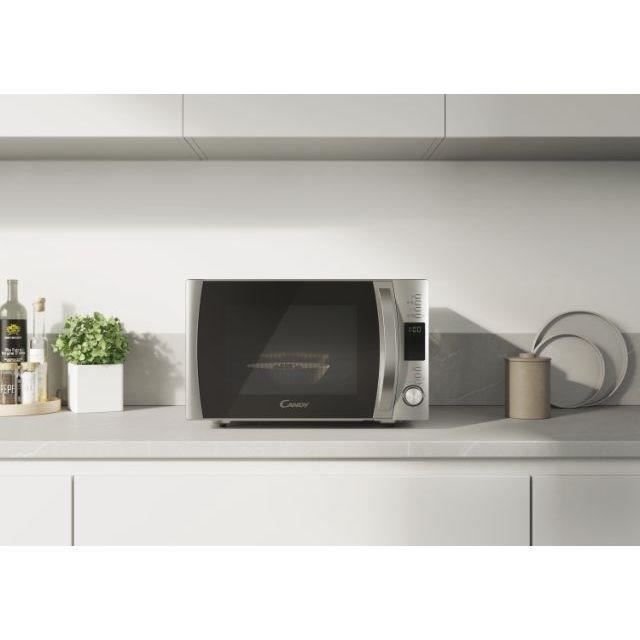 Candy Essenza CMXW30DS 900W 30L Digital Silver Microwave Oven - Defrost Function - 5 Power Levels - 10 Auto Menus