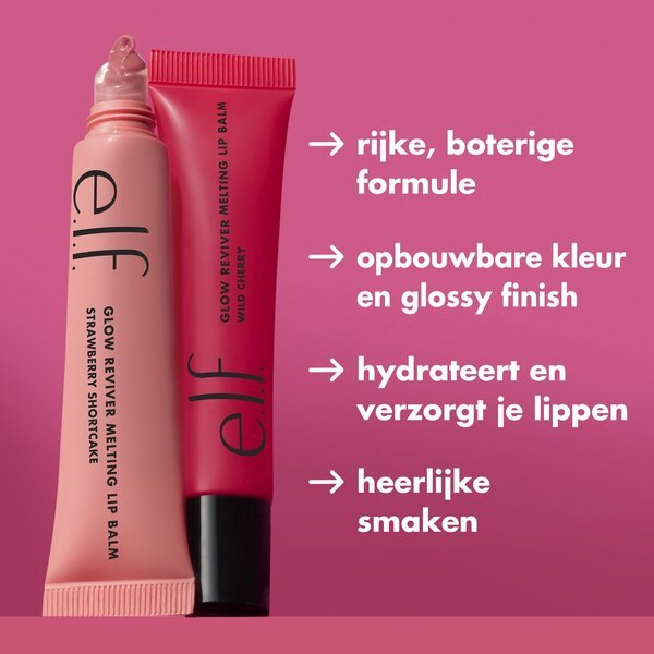 „elf Glow Reviver“ braškių skonio tirpstantis lūpų balzamas, 15 g