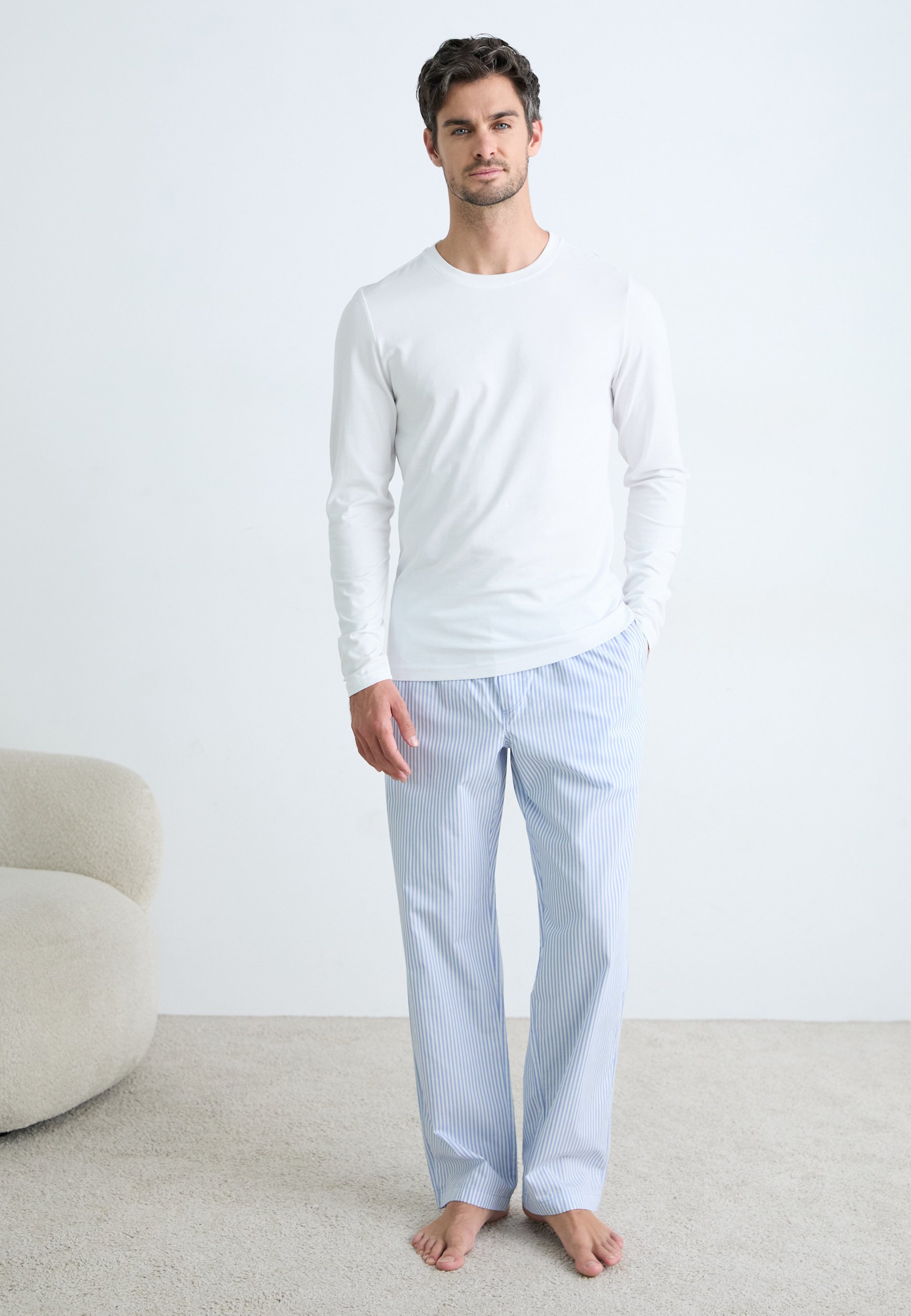 Björn Borg CORE SLIM LONG SLEEVE LOT DE 2 - Haut de pyjama - blanc