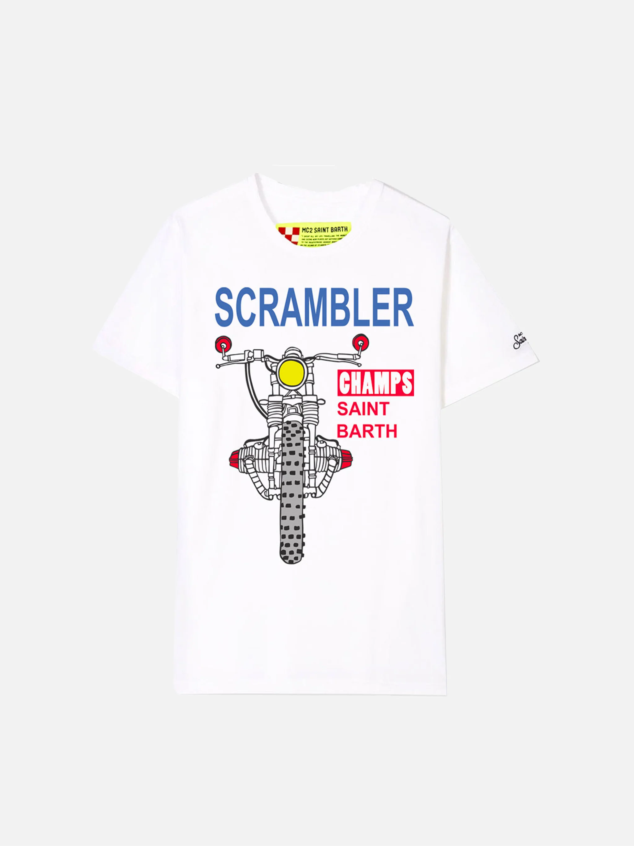 Camiseta Scrambler de algodón blanco