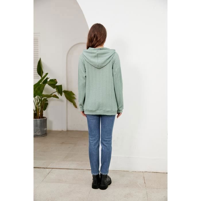 Sweat À Capuche Mi-Longue - INSFITY - Femme - Manches Longues - Enfiler - Rose