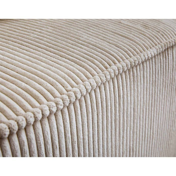 Colombine - canapé modulable d'angle droit - 6 places - en velours côtelé - Beige