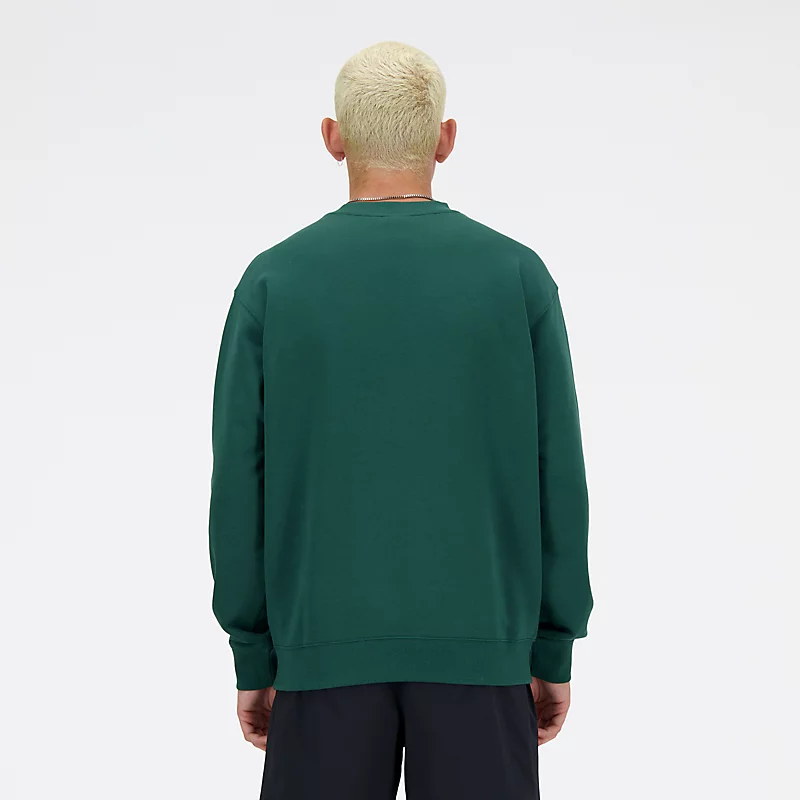 Homme Sport Essentials Francia Frottír Pulóver - ÉJSZAKAI ZÖLD