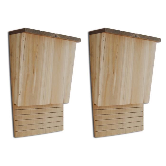 vidaXL Vleermuizenhuis 22 x 12 x 34 cm Set van 2