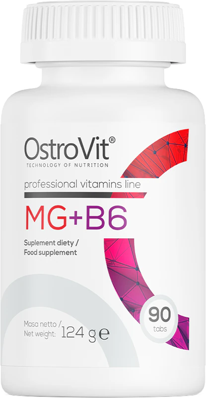 Comprimidos de suplemento alimentar OstroVit Mg + B6 para aumentar a imunidade e reduzir a fadiga e o cansaço.