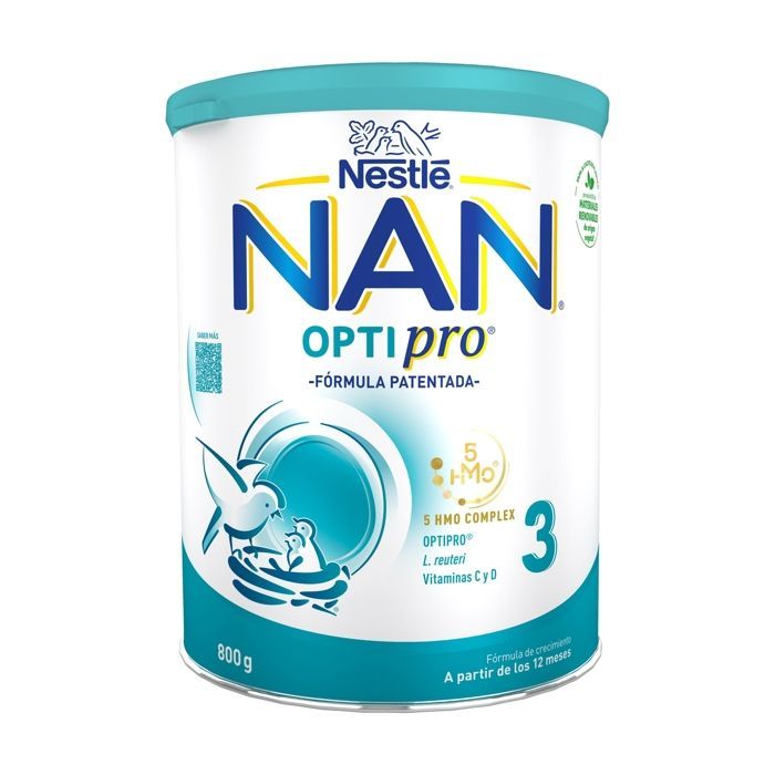 NAN - Fórmula infantil em pó Optipro 3, para bebês a partir de 12 meses, 800g de pó