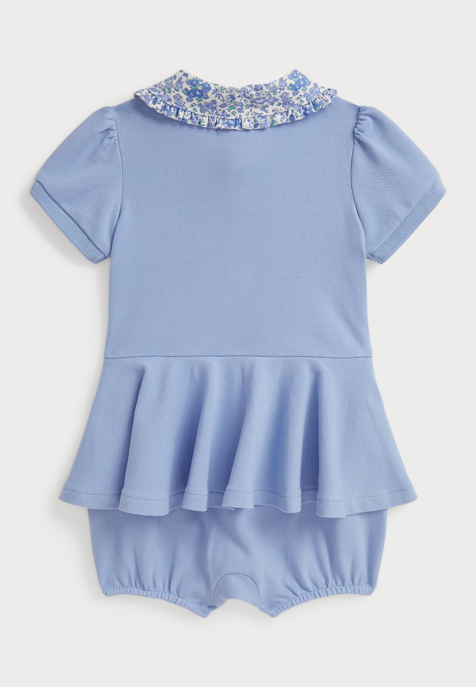 Polo Ralph Lauren FLORAL COLLAR MESH BUBBLE SHORTALL - Jumpsuit - chambrayblauw