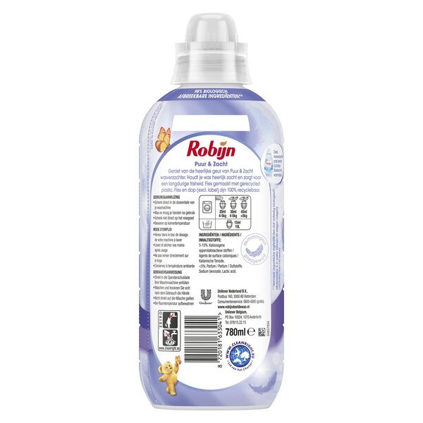 Robijn Classics Pure & Soft omekšivač za rublje<br>4 x 780ml, 156 pranja