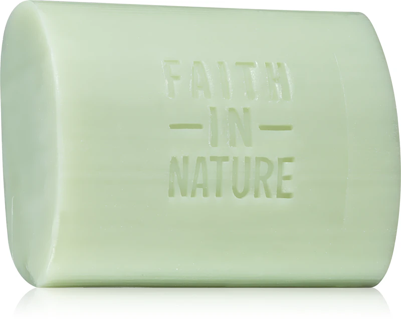 Sabonete artesanal Faith In Nature com aloe vera, sabonete natural em barra.