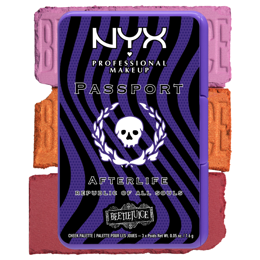 Paleta de coloretes Beetlejuice Afterlife de NYX Professional Makeup