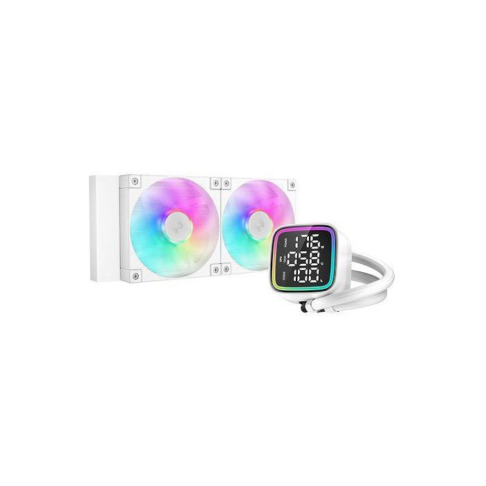 PC-Kühlung – DEEPCOOL – LD240 WH – All-in-One-Flüssigkeitskühler – 12-cm-Lüfter – Weiß