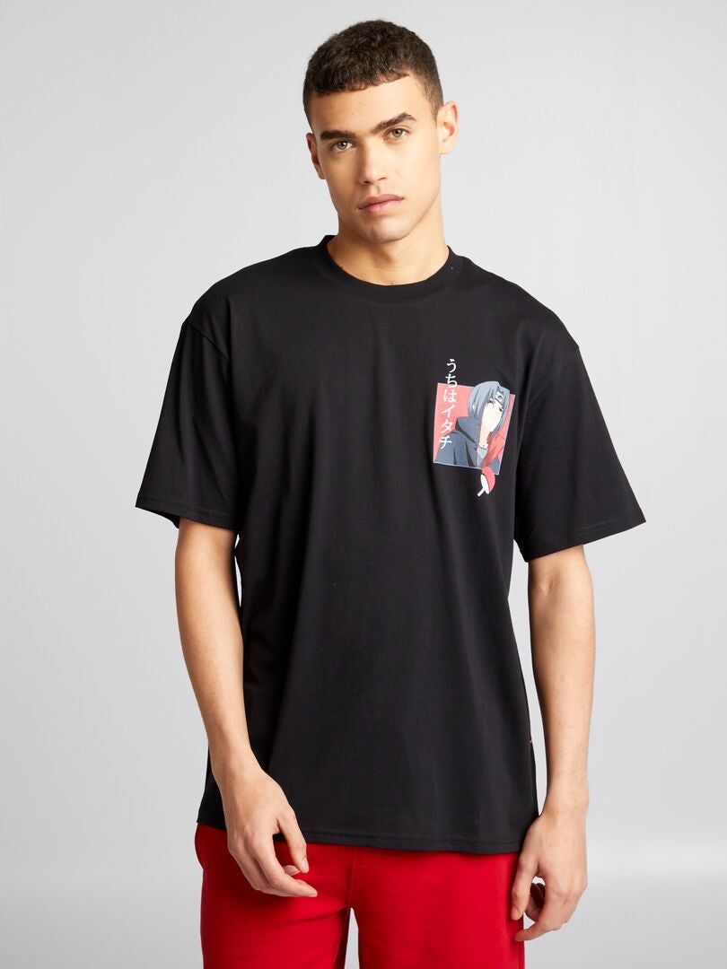 Naruto T-shirt met print - Zwart