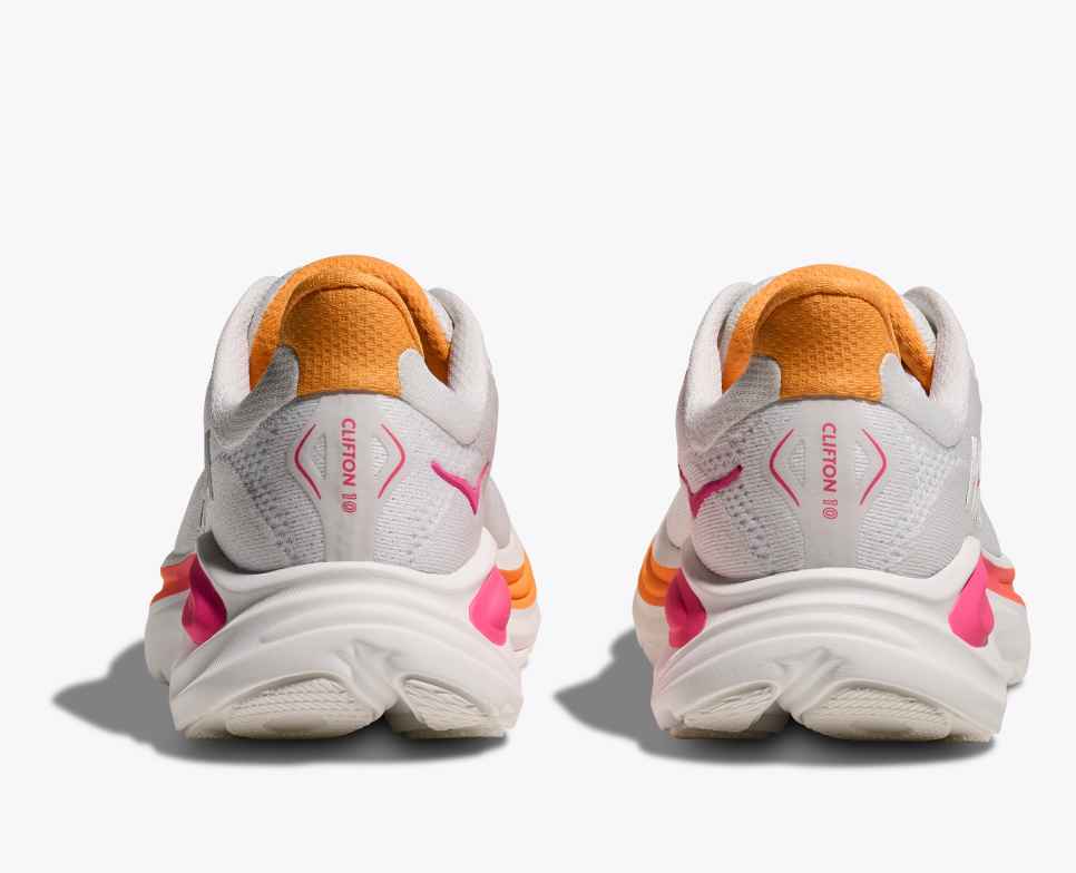 HOKA Clifton 10 Bianco / Rosa elettrico