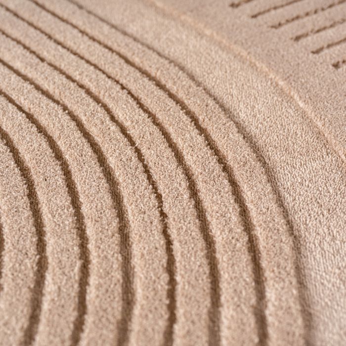 Carpetsale24 Grande tappeto 200x290 cm beige, effetto 3D, design scandinavo, lavabile e morbido, per soggiorno o stanza grande