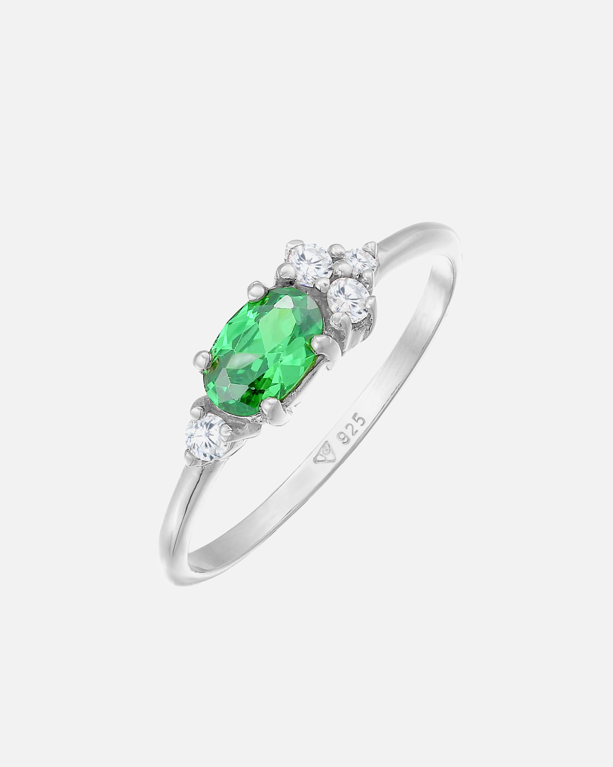 Elli Femmes Bague de fiançailles Extravagant Vert avec Cristal de Zirconium en Argent Sterling 925