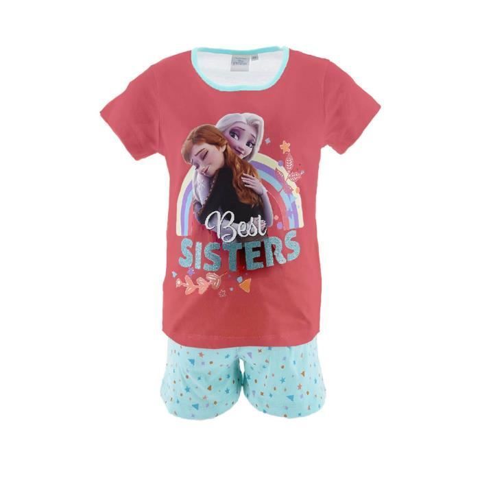 Pijama corto de algodón para niña 'Frozen' - DISNEY - FROZEN - Naranja - Niño