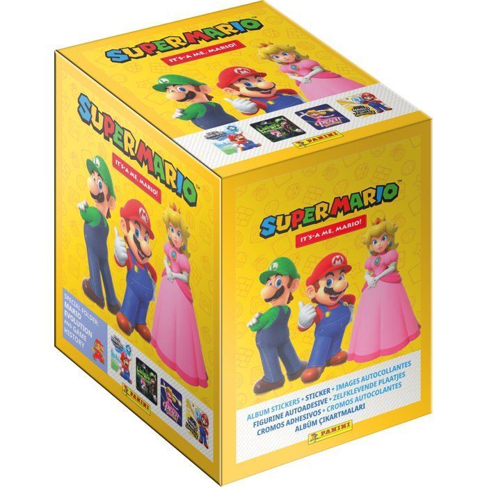 Boîte en métal - PANINI - Super Mario 2 - 36 pochettes - 180 stickers - 1 carte édition limitée