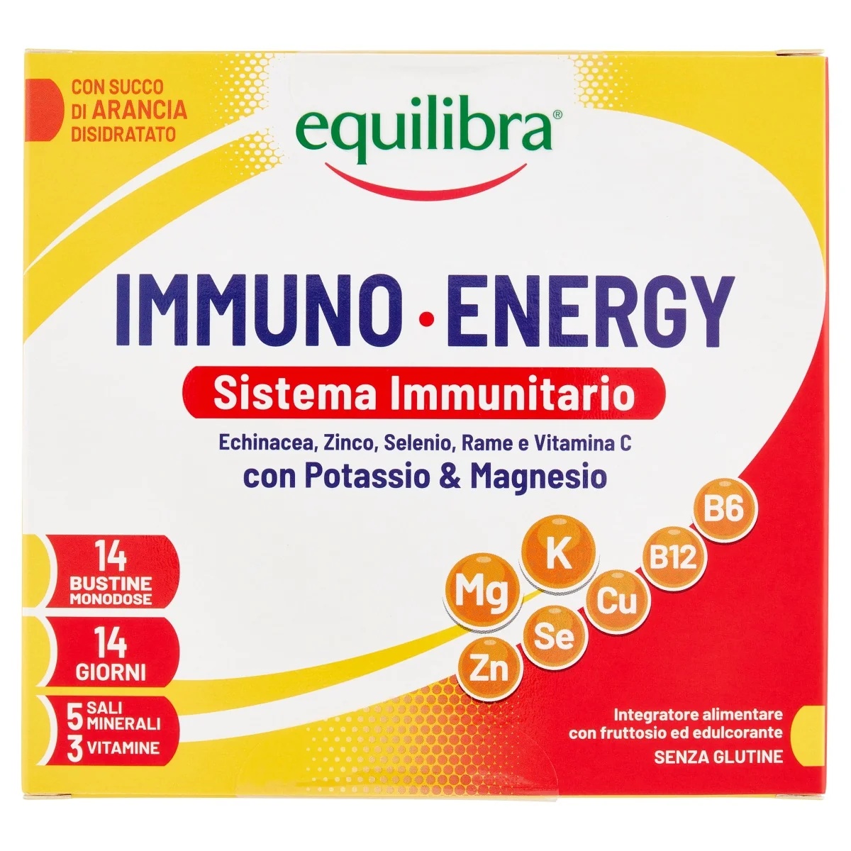 EQUILIBRA Equilibra Immuno Energy Κάλιο και Μαγνήσιο 14 φακελάκια Κόπωση και ανοσοποιητικό σύστημα