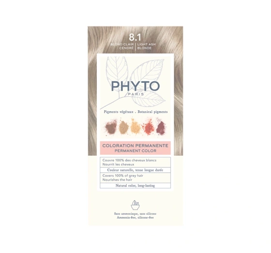 Phyto Hair Color farba do włosów 8.1 jasny popielaty blond