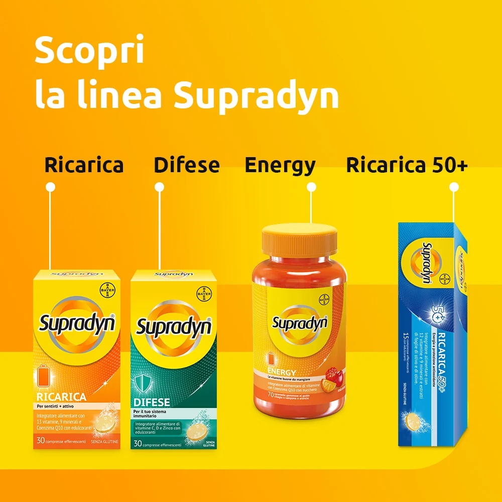 Supradyn Suplemento alimentar com magnésio e potássio 24 sachês Vitaminas e minerais