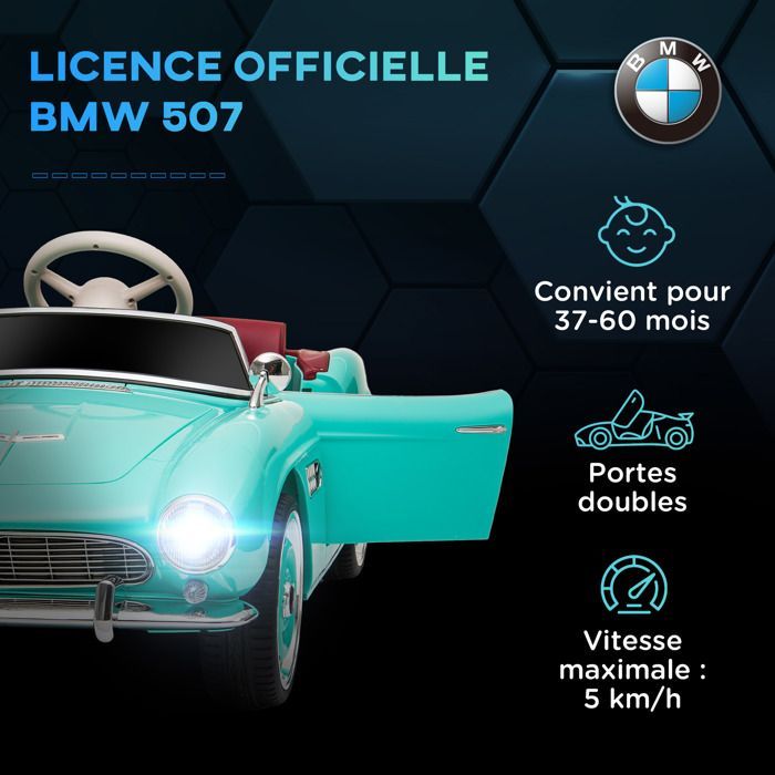 HOMCOM - Voiture électrique pour enfant - Polypropylène - 115x55x47cm - Vert