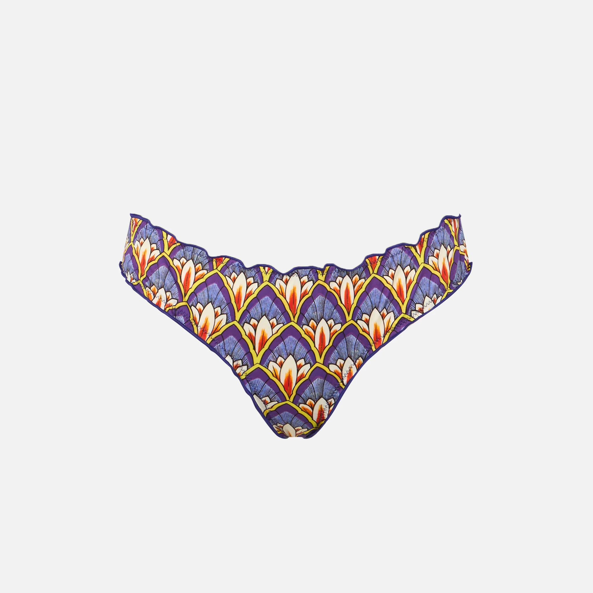 Braguita de baño de corte alto para mujer con estampado
