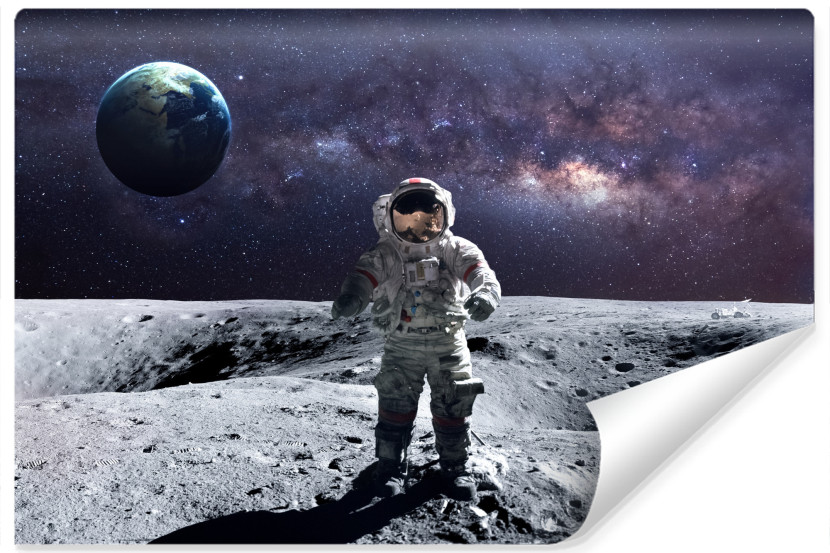 Fototapeta Astronauta na księżycu 90x60cm