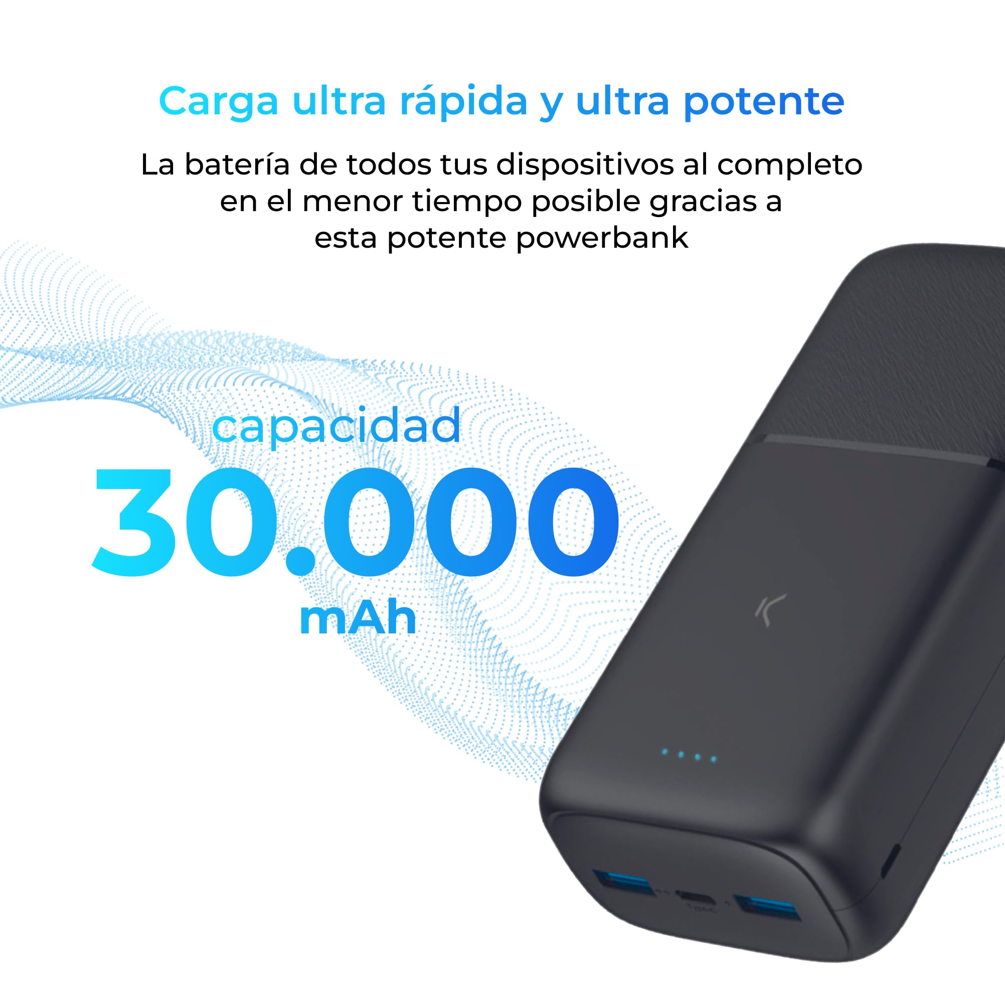 Powerbank Ksix Supra 30.000 Mah 30000 Mah