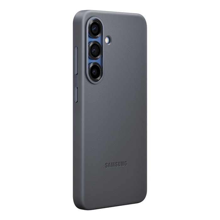 Custodia protettiva Kindsuit per Samsung Galaxy S25 in vera pelle, antiurto e nera.