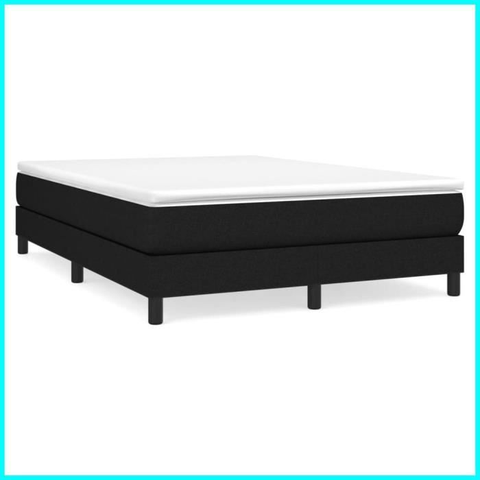 VGEBY sprung bed base - 140x190 cm - Black fabric - Easy assembly - 2-seater