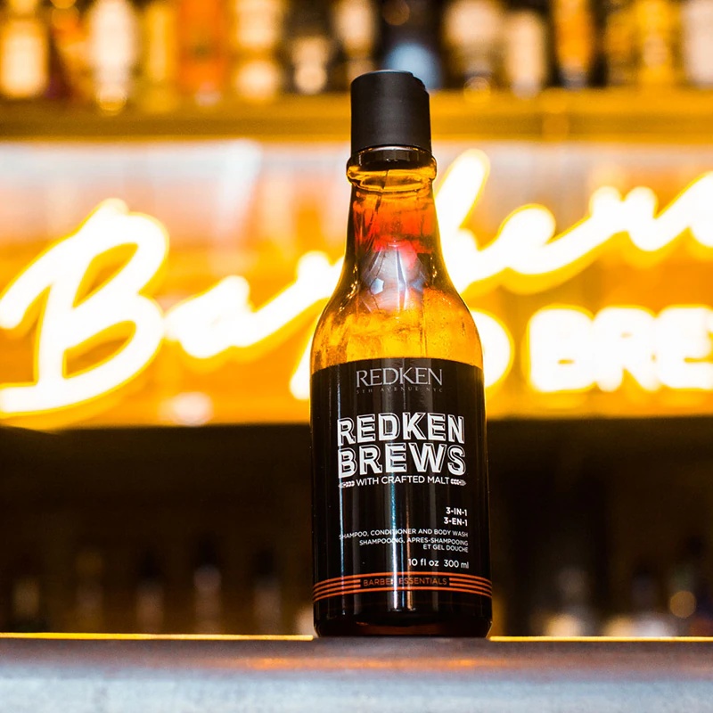 „Redken Brews“ 3 viename šampūnas, kondicionierius ir dušo želė