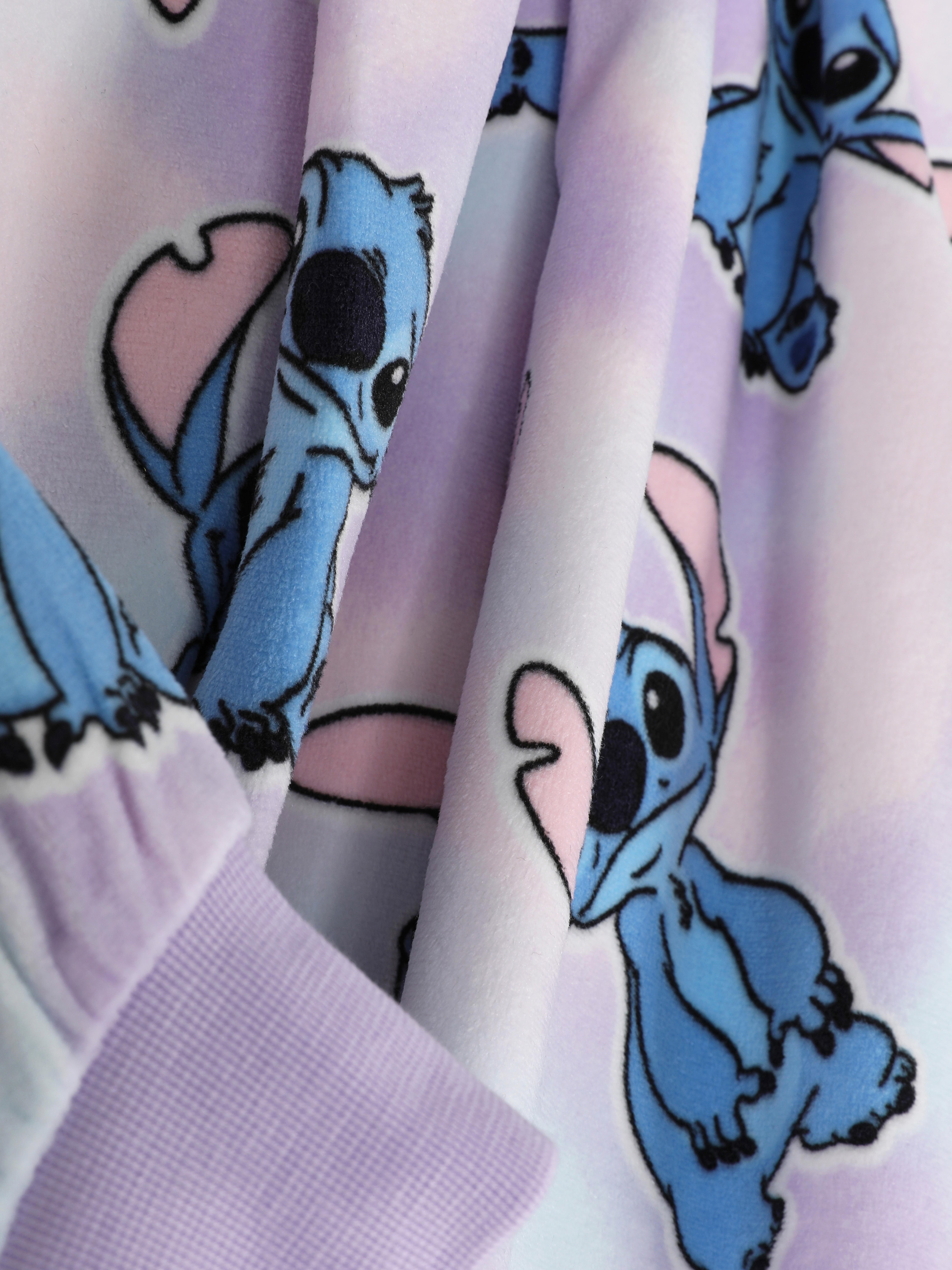 Pijamale lungi călduroase Disney's Stitch Pijamale lungi perfecte pentru un somn confortabil, cu imprimeu integral Disney's Stitch